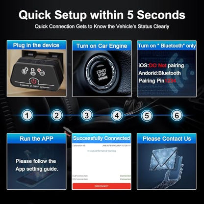 iCar2 BLE 4.0 OBD2 Bluetooth Adapter Auto Scanner Car Diagnostic Tools Engine System Diagnostic Tools for Android/iOS (Black/Orange) - color: iCar2 BLE4.0 Black & Orange