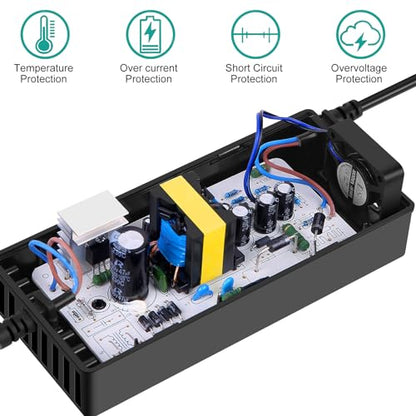 24V 5A Lead-Acid Battery Charger for Lakematic,Pride Mobility, Wheelchair,Drive Medical,Golden Technologies,Shoprider, Jazzy Power Chair, Rascal 200T/500T/301 PC 24BC5000TF-1 EA1065 180 X-CEL