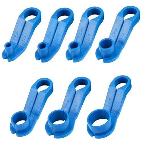 BFXM 7Pcs Fuel Line Disconnect Tool Set, Transmission Line Disconnect Tool | 1/4 5/16 3/8 1/2 5/8 3/4 7/8 Inch Fuel Filter Removal Tool, AC Line Disconnect Tool Compatible for Ford/GM/Chrysler/Mazda - color: 7Pcs