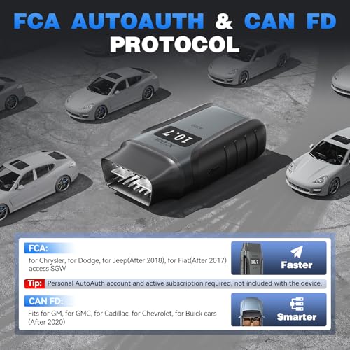 XTOOL A30D Bidirectional OBD2 Scanner Diagnostic Tool Wireless 19 Resets | Lifetime Update Scan Tool,Crank Sensor EPB Throttle Relearn,ABS SRS Transmission,FCA & CAN FD,Full System for iPhone&Android