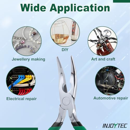 6 Inch Mini Bent Nose Pliers with Cutter Carbon Steel - style: Bent Nose Pliers