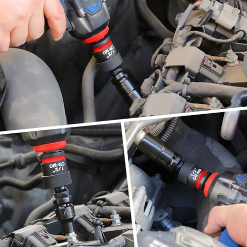 11-Piece Impact Socket Adapter Set, 1/4" 3/8" 1/2" Drive | Impact Rated Drill Socket Adapters & Extensions, CR-V & CR-MO Steel, Ball Detent for Secure Fit