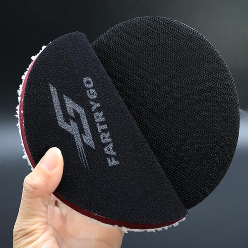 Microfiber Cutting Pads 5 Inch, Heavy Duty Polishing Pads for Dual Action Polisher, Scratch & Swirl Remover, Car Paint Finishing Buffing Pads (2 Pack) - size: 5 Inch