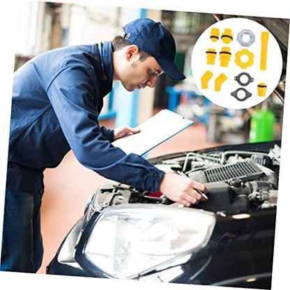 Spill Coolant Filling Funnel Kit Radiator Tool with Long Burp Design Prevents Spills Trapped Air During Fluid Refills Convenient for Automotive Maintenance