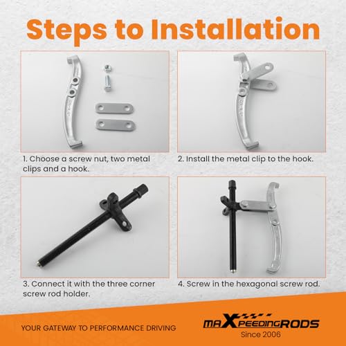 maXpeedingrods Gear Puller Set, Reversible 2 Jaw & 3 Jaw Hub Puller Kit, 3" 4" 6" 8" Bearing Puller Set, External Internal Pulley Flywheel Puller Tool Steering Wheel Hub Removal Tool - style: 2/3 Jaw Puller