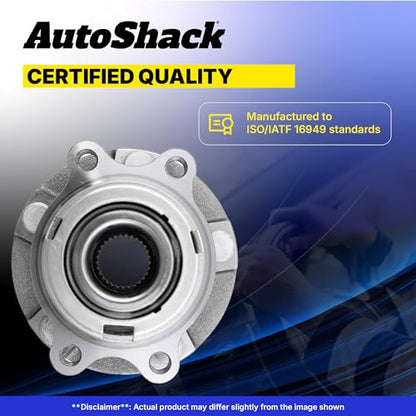 AutoShack Front & Rear Wheel Bearing and Hub Repair for Jeep & Dodge, Patriot 2007-2013 Compass 2007-2013 Caliber 2007-2008, AWD 4WD L4 2.0L 2.4L - 5-Lug, Without ABS
