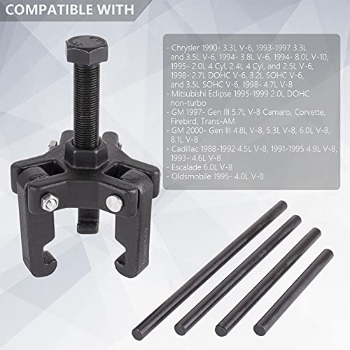 Harmonic Balancer Puller Set Remove Damper Pulley Puller 6PC Set Compatible with Ford, GM, Chrysler, Cadillac, Chevy Trucks, Mitsubishi