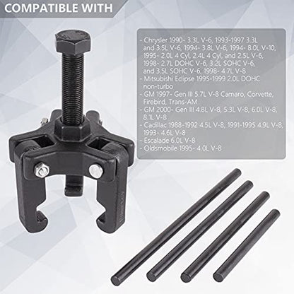 Harmonic Balancer Puller Set Remove Damper Pulley Puller 6PC Set Compatible with Ford, GM, Chrysler, Cadillac, Chevy Trucks, Mitsubishi