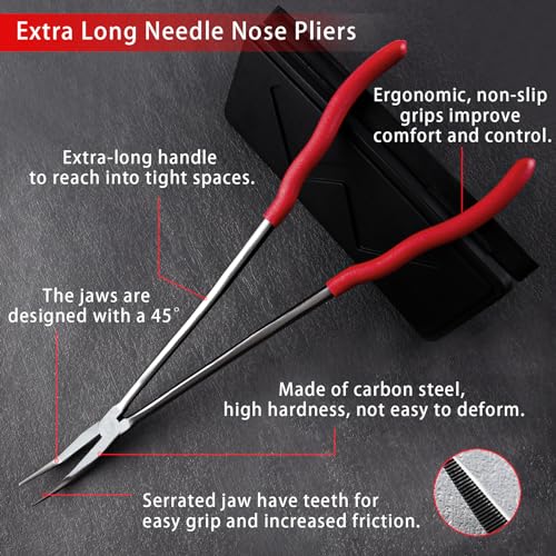 SPEEDWOX 16-Inch 45 Degree Extra Long Needle Nose Pliers - style: 45 Degree