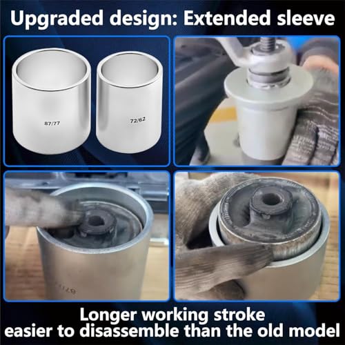 40Pcs Pull and Press Sleeve Kit, Bushing Press Kit for Most Engine Cars Vehicles, Universal Seal Bearing Bushing Removal Installation Tool Kit 4 Pulling Spindles with Nuts Case - color: 40 Pcs