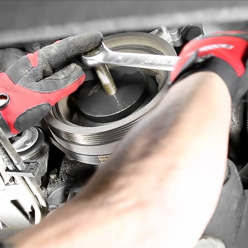 OEMTOOLS GM Harmonic Balancer Puller, LS Crank Pulley Puller | Designed to Remove Harmonic Balancers without Tapped Holes, Works on GM & Chrysler/Jeep/Dodge, No Need to Remove Radiator - style: GM Harmonic Balancer Puller