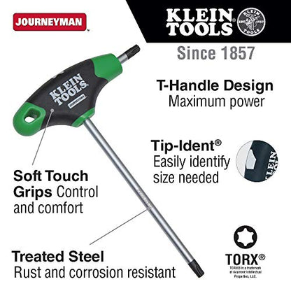 Klein Tools JTH6T40 T40 TORX Hex Key, Journeyman T-Handle, 6-Inch (Pack of 4) - size: T40 Torx (Pack of 4)