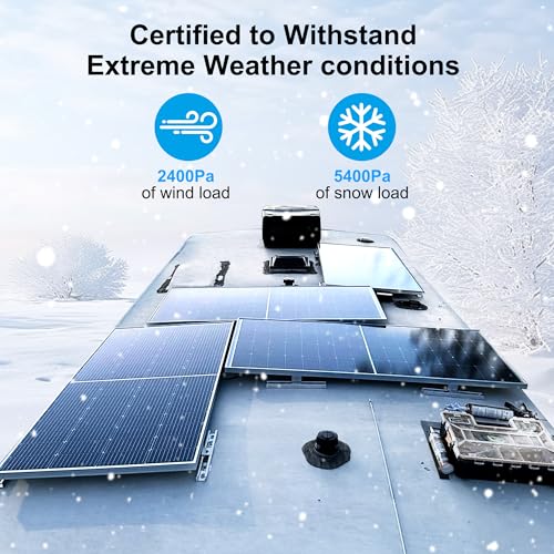 Solar Panel 250W 12 Volt 10BB Cell,Monocrystalline High-Efficiency 250 Watt 12V PV Module Power Charger for RV Caravan Marine Camper Rooftop Farm Battery and Other Off-Grid Applications - size: 250W