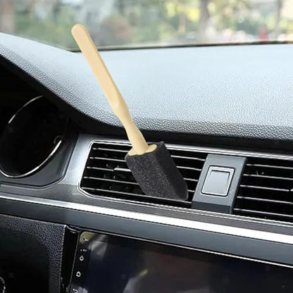 Car Air Vent Cleaning Brush Set Soft Sponge Detailing Tool for Dashboard AC Vents Dust Removal Black 14cm(5Pcs) - size: 5Pcs