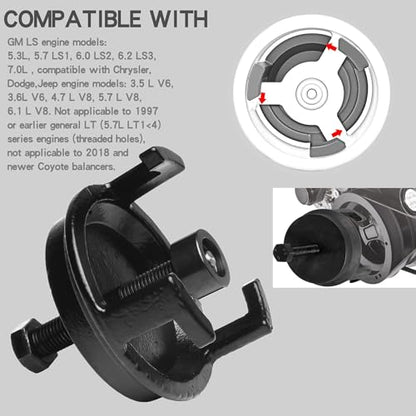 Crank Pulley Puller and Installation Set, Harmonic Balancer Puller and Harmonic Balancer Installation Tool, for GM LS LT Engines, for GM 25264 1997-UP V8 LS1 LS2 LS3 LS4 LSX LSA LS6 LQ4 LQ9