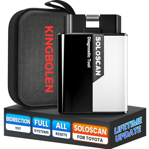 KINGBOLEN SOLOSCAN Bidirectional Scan Tool for Toyota & Lexus | Lifetime Updates, Bluetooth for iOS & Android App, Full System Diagnosis, Resets, Active Tests, AutoVin, No Subscription