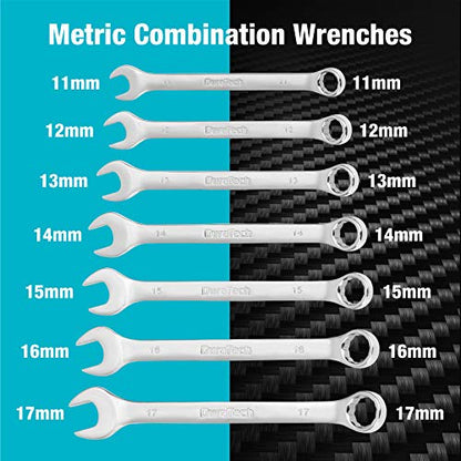 DURATECH 497-Piece Mechanics Tool Set, Include SAE/Metric Sockets, 90-Tooth Ratchet and Wrench Set in 3 Drawer Tool Box