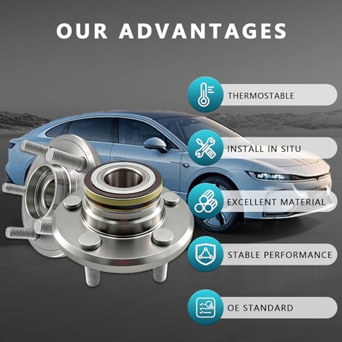 513224 Front Wheel Bearing Hub Assembly for Dodge Charger 2006-2014 | Hub for Chrysler 300 2005-2014, Challenger 2008-2014, Magnum 2005-2008, Eliminates Noise, Simple Installation, OEM Quality - size: 513224