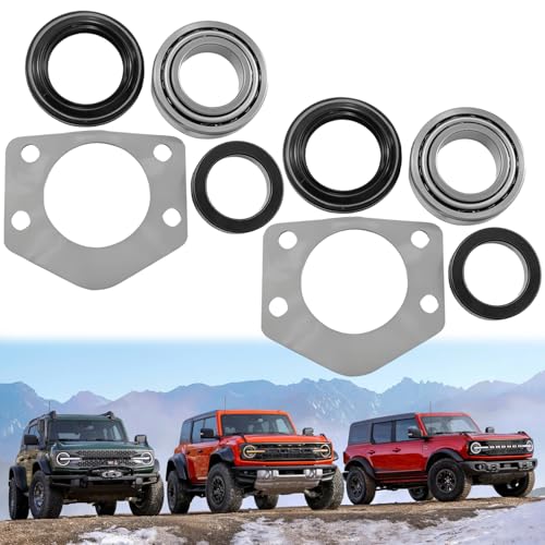 2 Set Rear Axle Bearing Seal & Press Ring Kit for Jeep TJ w/Dana 44 97-06