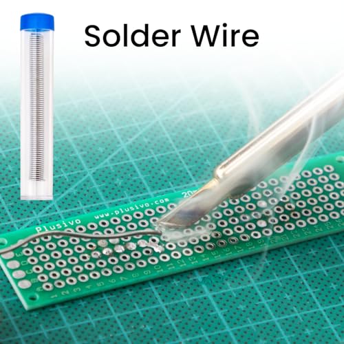 Soldering Iron Kit, 60W Adjustable Temperature 5-in-1 Solder Wire, Stand, Sponge, Rosin Paste Flux, Fast Heating Desoldering Tool for Electronics Repair Hobby DIY 120 V US Plug - color: Soldering Iron Kit 7