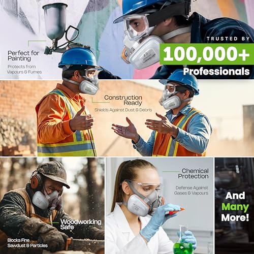 AirGearPro Vision-1000 Anti-Fog Safety Goggles | Anti-Scratch Clear Safety Glasses, Protective eyewear Ideal for DIY works