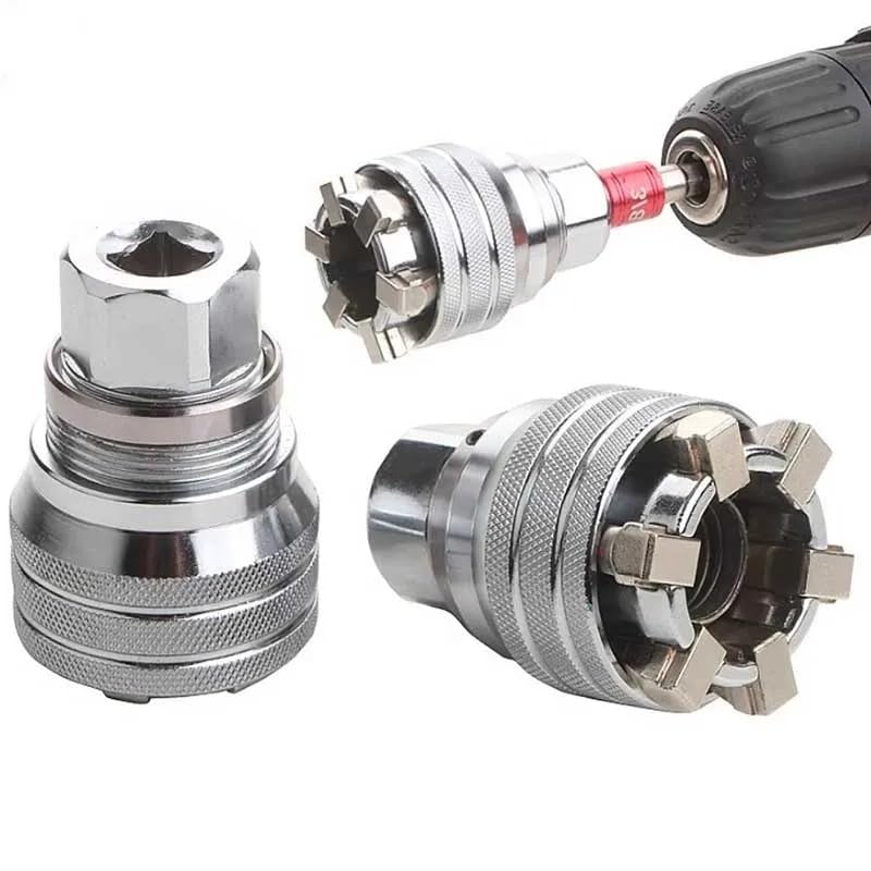 Adjustable Socket 3/8" Drive, Fits 3/8" to 3/4" (10-19mm) Nuts & Bolts, Universal Magic Socket for Auto Repair, Home DIY, Bicycle & Furniture Assembly, Stripped Bolt Extractor