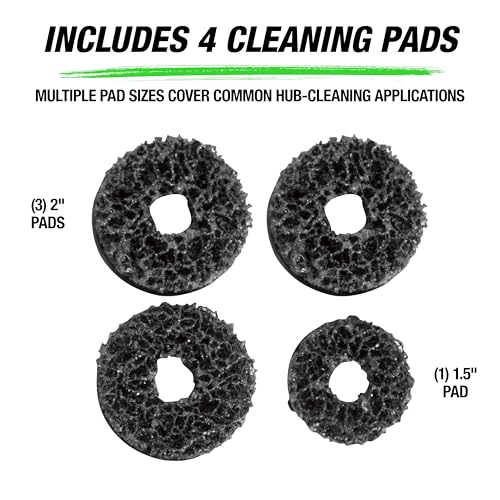 OEMTOOLS Brake Hub Resurfacing Tool with Pads Drill Powered Remove Rust | Wheel Hub Cleaning Tool Removes Rust from Wheel Studs and Rotors for Cars, Trucks, and SUVs, Fits 1/2" Chuck Drills