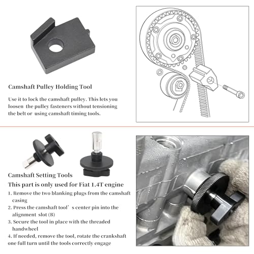 Engine Timing Tool Kit | Compatible with Alfa Romeo Lancia Delta Chrysler Delta Dodge Dart Jeep Compass Renegade Fiat Multiair 1.4 Engine, with Gloves
