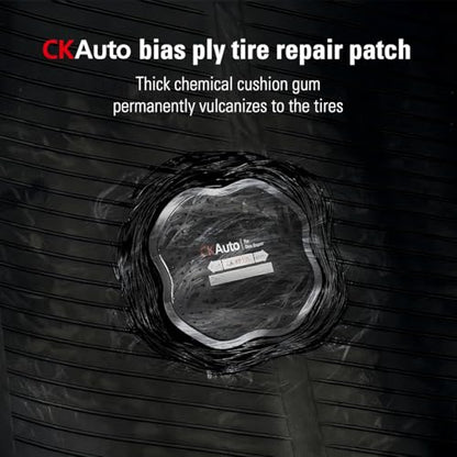 CKAuto 10 PCS Bias Tire Repair Patch Kit Heavy Duty Dia 5-5/16" (135mm) for Trucks Bus Agricultural Vehicles Trailer Tractor, Dia 5-5/16" (135mm) 10 PCS - size: Dia 135mm 10pcs