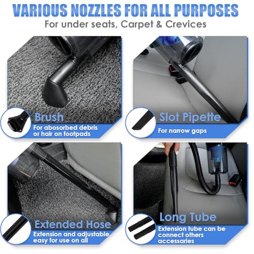 Car Cleaning Kit, Car Interior Detailing Kit with High Power Handheld Vacuum, Detailing Brush Set, Windshield Cleaner, Cleaning Gel, Complete Auto Accessories for Men, Women