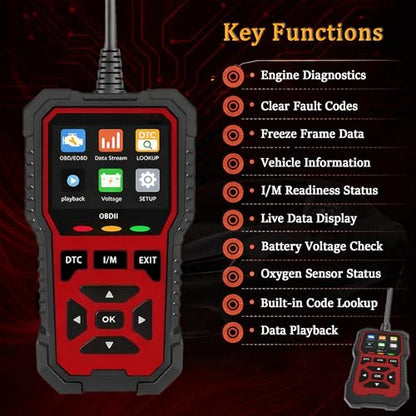 OBD2 Scanner for Mercedes-Benz GLB-Class 2020 2021 2022 2023 2024 2025, Car Diagnostic Tool and Code Reader, Live Data, I/M Readiness, Battery Voltage Display, Easy to Use