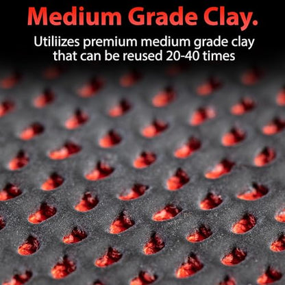 Adam's Polishes Clay Mitt - Medium Grade Clay Bar Infused Mitt | Car Detailing Glove Quickly Removes Debris from Your Paint, Glass, Wheels, & More - size: Red - 1pk