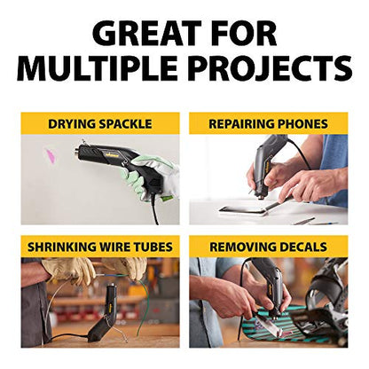 Wagner Spraytech 2410910 HT400 Electric Kit Heat Gun, Heat Gun for Electrical Wire Repair, Shrink Tubing, Shrink Wrapping, Electric Wiring, Auto Body Work, Dual Temperature 680 & 450 Degrees - size: Electrical Kit