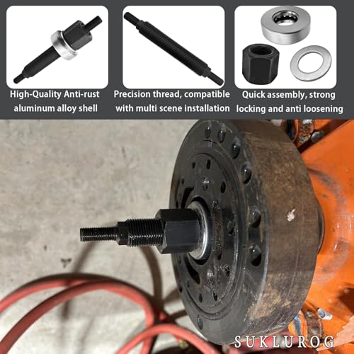 66515 Harmonic Balancer Installation Tool Compatible with Chevy 350 SBC BBC Cranks, Sturdy Puller Vibration Damper Crank Pulley Installation Tool Compatible with SBC BBC Small & Big Block Cranks