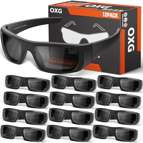 OXG Safety Glasses Protective Eyewear Men Women, ANSI Z87.1 Work Glasses Scratch Impact Resistant for Industrial Shooting - color: Grey-12