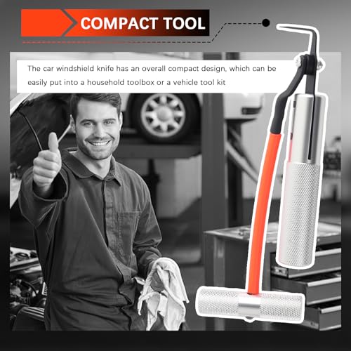Car Windshield Removal Tool,Upgraded Auto Glass Removal Tools with Non-Slip Knurled Handle & Sharp Blade Tip,Extended & Portable Car Windshield Cutting Tool for Cars SUVs