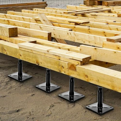 Yarlung 4 Pack Adjustable Support Jacks for Floor, Heavy Duty Screw Jacks House Jack Stand, Floor Joist Jacks Post 4" to 7" for Level and Lift Supports, Floor Straightener, Deck Foundation