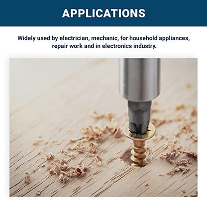 Benchmark Abrasives 1/4 Inch Hex Anti Slip Phillips Insert Screw Head Screwdriver Bits, Rotary Drill Bits for Repairing Electronics, Automotive Parts, Furniture (50 Pack) - (PH3 x 6") - size: PH3 x 6"