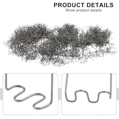 1000Pcs Welder Staples, 0.6mm S Wave Staples for Car Bumper Bodywork Plastic Stapler Repair Kit for Car Bumper Repair, Architectural Modeling, Plastic Craft Welding Supplies