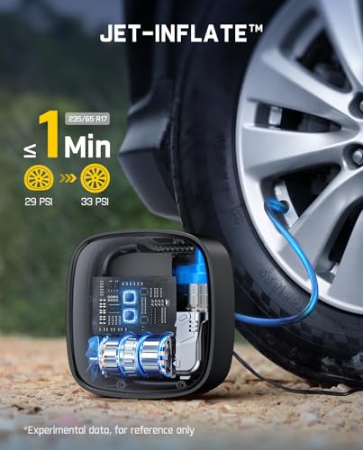 Fanttik X9 SE Portable Tire Inflator, Air Compressor with 9.8ft Power Cord | 52s Fast Inflate, Compact&Lightweight, 12V DC, Auto Stop, Accuinflate technology, Pressure Gauge, 3 Units for Car, Motorcycle