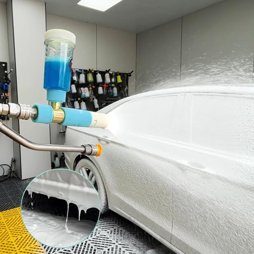 Tool Daily Mini Foam Cannon with Dual Connector, 5 Power Washer Tips | Original Soap Foam Cannon for Car Washing, 1/4" Quick Connect, 3600 PSI - size: 100 ml