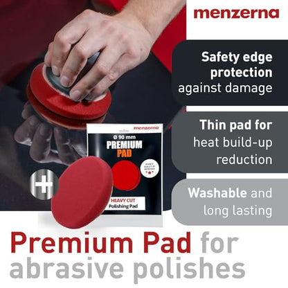 menzerna Scratch and Swirl Remover Kit I Car polishing Set with Menzerna Heavy Cut 400 (8oz) and 3,5 Inch Polishing Pad I Deep Scratch Repair Kit for All Types of Vehicles - style: 8oz + Pad