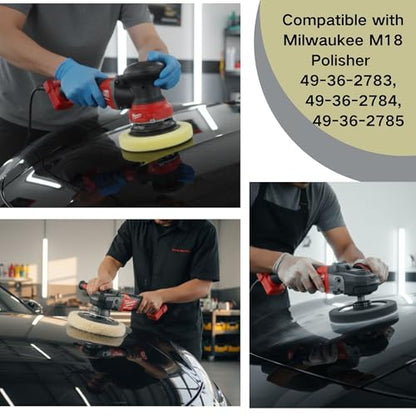 7 Inch Polishing and Finishing Pad Kit, Compatible with Milwaukee M18 Polisher 2738, Includes Foam & Wool Pads, Replacement for 49-36-2783 2784 2785, Car Boat Buffing Waxing Kit