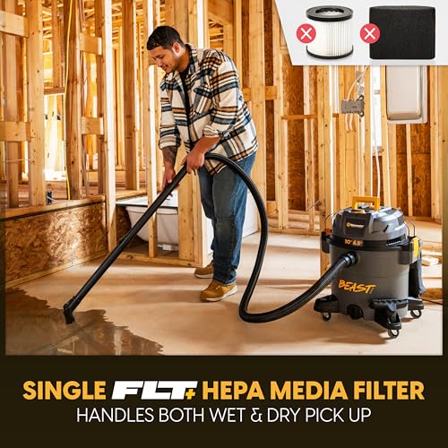 Vacmaster Professional Beast VJN1012PF 0201 FLT+10-Gal Wet/Dry Vac Synchro - size: 10 Gal