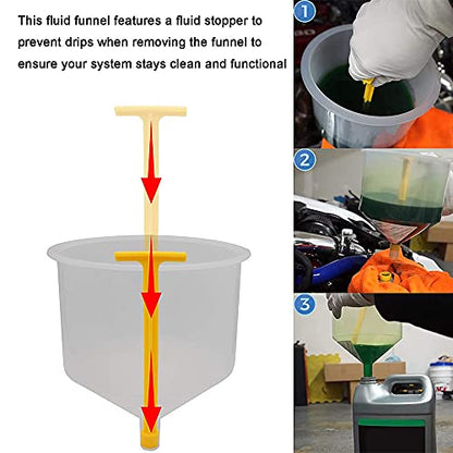 15Pcs/Set Plastic Filling Funnel Spout Pour Oil Tool Spill Proof Coolant Filling Kit Vhicle Car Accessories