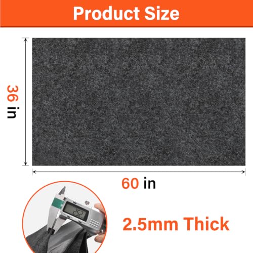 36 x 60 Inch Oil Spill Mat | Absorbent Oil Pad for Car Oil Leaks, Anti-Slip Rubber Garage Floor Mat