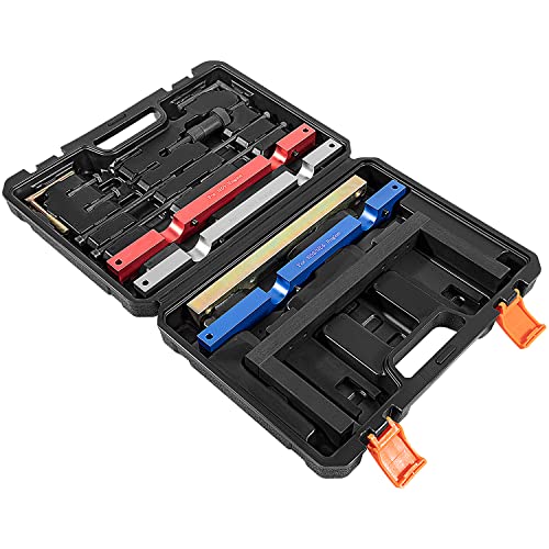 E-cowlboy Fit for BMW Timing Tool kit Master Engine Timing Vanos Cam Camshaft Locking Tool,Crankshaft Flywheel Alignment Tool Kit Compatible for BMW 2.5L 3.0L N51 N52 N53 N54 N55 Engines