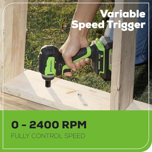 Greenworks 24V Brushless 2 pcs Cordless Power Tool Combo Kit, include 3/8" 150-ft lbs. Impact Wrench, 3 Ton Max Loading Car Jack, Include 2 x 2Ah Batteries and 1 Fast Charger - size: 2PCS Combo Kits(Car Jack+Impact Wrench)