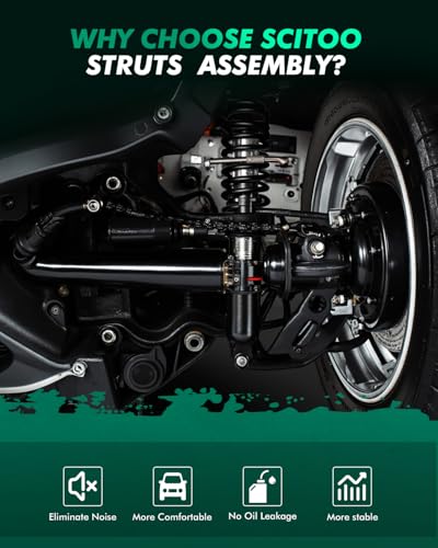 SCITOO Front Complete Struts Spring Assembly Shock Struts Fit for Mercedes-Benz C230 08-09,for Mercedes-Benz C250 10-11,for Mercedes-Benz C300 08-11,for Mercedes-Benz C350 08-14 Quick Strut -Set of 2