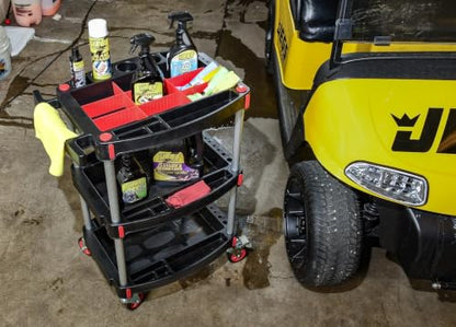 JEGS 81444 Professional Detailing Cart 36.25 in. H x 26 in. L x 19.25 in. W Incl